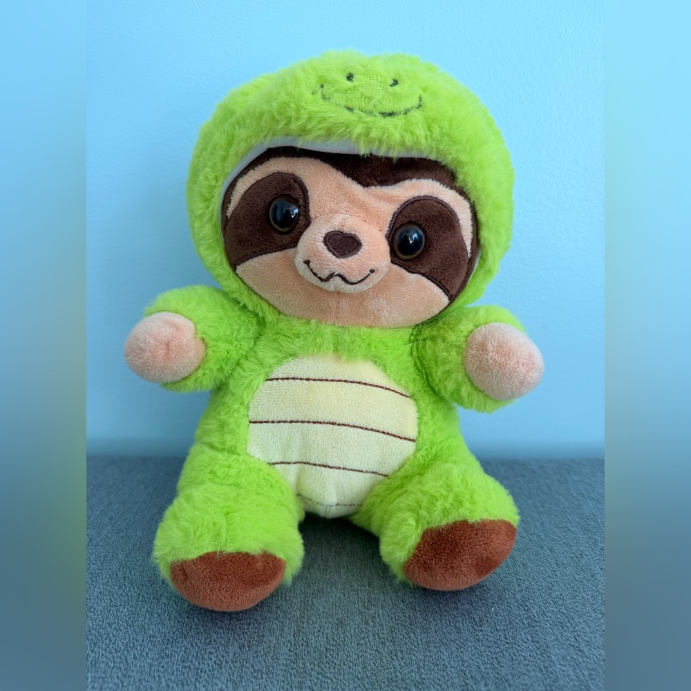 Disguiseimals Slow Poke Sloth Turtle Costume Peek A Boo Plush 10” Green